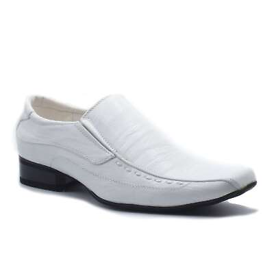Men#x27;s Classic Textured Upper Square Toe Slip On Dress Loafers Casual Shoes $49.99