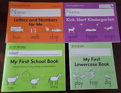 Handwriting Without Tears Pre K Transitional Kindergarten books Lot of 4 $32.77