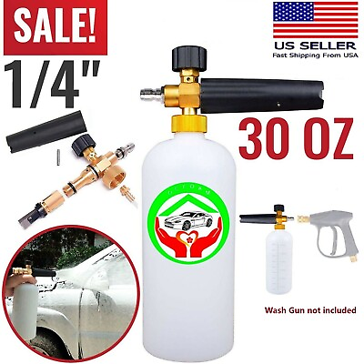 Snow Foam Lance Cannon Soap Bottle Sprayer For Pressure Washer Gun Jet Car Wash $10.99