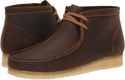 Men#x27;s Shoes Clarks Originals WALLABEE BOOTS Moccasin Lace Up 55513 BEESWAX $124.00