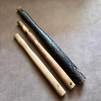 3x VINTAGE ANTIQUE WOODEN CLAW PEEN HAMMER HANDLES HAND TOOLS GREAT CONDITION AU $45.00