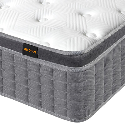 12quot; 14quot; Twin Full Queen King Size Mattress Hybrid Foam Pocket Coils Bed In a Box $185.89