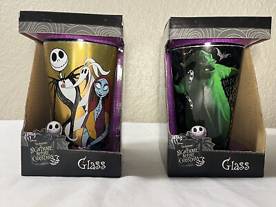 Nightmare Before Christmas Boogie Man amp; Sally and Oggie drinking glass Disney $29.99