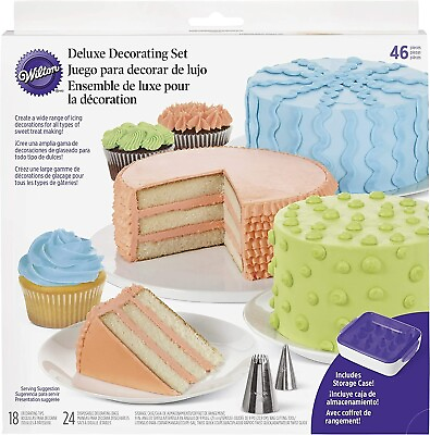 Wilton Deluxe Cake Decorating Kit with Piping Tips and Pastry Bags 46 Piece $19.99