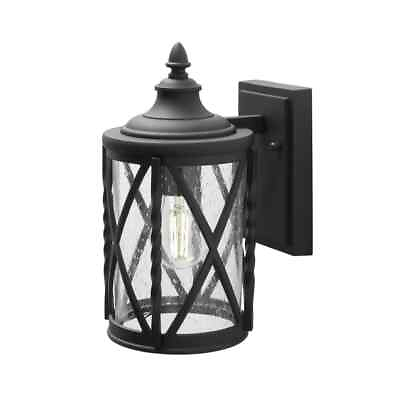 Home Decorators Walcott Manor 8 in. Black Hardwired Transitional Wall Sconce $51.95