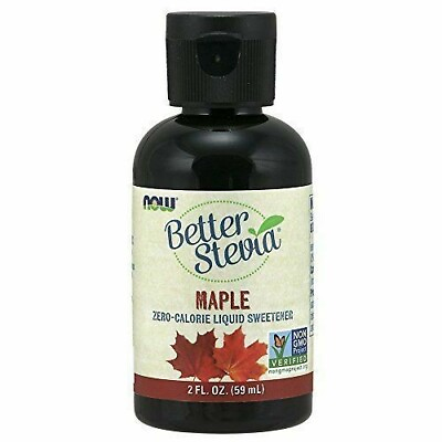 NEW NOW Foods Better Stevia Liquid Maple Flavor Zero Calorie Sweetener 2 Ounce $15.42