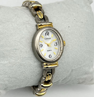 Women#x27;s CARRIAGE by Timex Classic Two Tone Dress Casual Bracelet Watch C3A051 $9.59