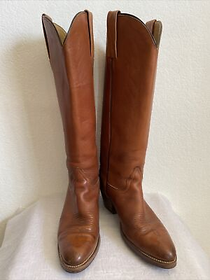 Frye Knee High Boots Vtg 70s 80s Western Cowgirl Rodeo Tall Boots 6285 Sz 8B $65.00