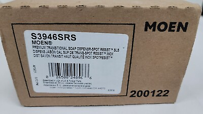 Moen S3946SRS Premium Transitional Stainless Steel Soap Dispenser Spot Resist $148.00