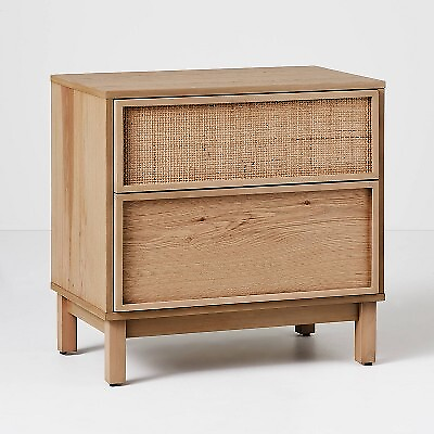 Wood amp; Cane Transitional Nightstand Natural Hearth amp; Hand with Magnolia $97.99