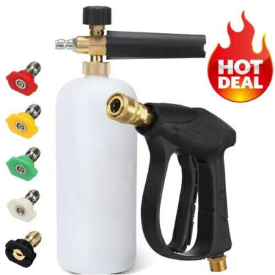 1 4quot; Snow Foam Lance Cannon Soap Bottle Sprayer for Pressure Washer Gun Car Wash $30.99