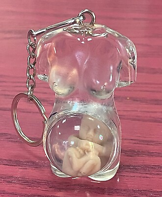 Pregnant Woman Keychain Mother Baby Deliver The Baby New $12.99