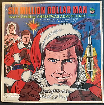SIX MILLION DOLLAR MAN STEVE AUSTIN CHRISTMAS ADVENTURES VINYL LP SEALED 1978 $9.99
