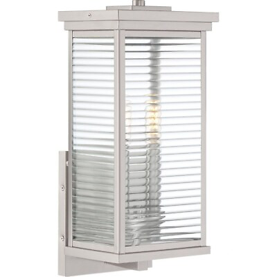 17.25 Inch Outdoor Wall Lantern Transitional Stainless Steel Outdoor Wall $124.95
