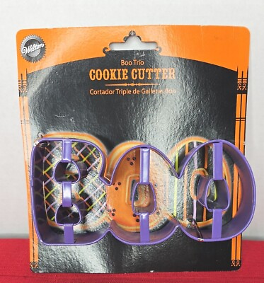 Wilton Halloween Purple BOO Metal Cookie Cutte New 2308 1111 2009 Party Crafts $7.59