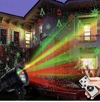 Christmas Light Projector IP65 Waterproof Laser Lights with Remote Control $12.99