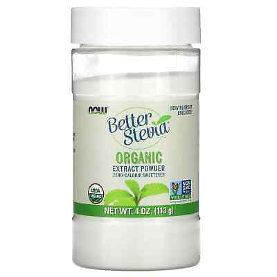 Now Foods BETTER STEVIA Extract Powder 4 oz Organic Zero Calorie Sweetener $22.49