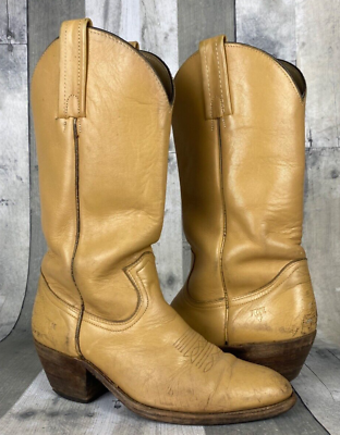 frye cowboy boots size 9 womens style #2308 tan $39.89