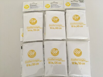 Wilton Featherweight Cake Decorating Bags Lot of 6 Sizes 8quot; 10quot; 12quot; 14quot; 16quot; 18quot; $13.49