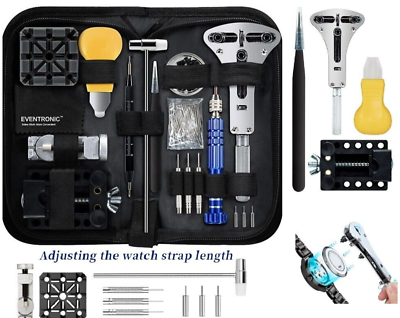 Watch Repair Kit Professional Watchmaker Back Case Remover Opener Battery Replac $13.85