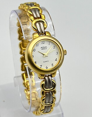 Women#x27;s ACQUA By Timex Classic Two Tone Dress Casual Bracelet Watch Indiglo $14.39