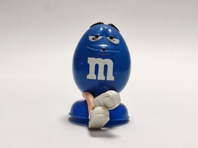 Vintage Original Mamp;M#x27;s Blue Peanut Sitting Candy Dispenser 2008 No Arms Mamp;M $0.99
