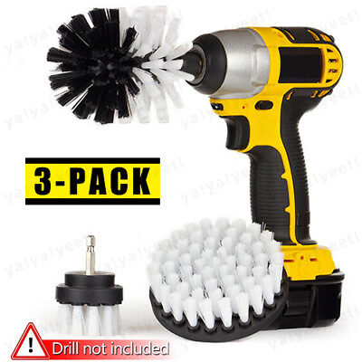 3 Pack Brush Set Power Kit Scrubber Drill Attachments For All type of Cleaning $5.98