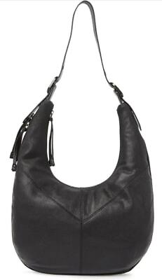 $398 Frye Gina Leather Hobo Bag in Black $148.99