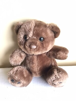 Vintage Generic Sitting Chocolate Brown Teddy Bear Plush Stuffed Toy 8quot; Tall $14.99