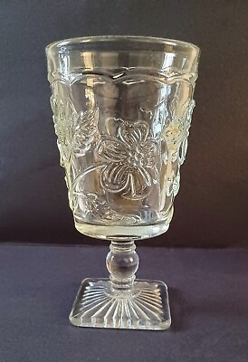 Vintage Pressed Floral Beverage Goblet 6 piece set $85.00