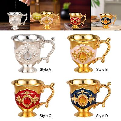 drink Goblet Embossed Cup Drinkware for Beverage Kitchen Dinners Parties $7.25
