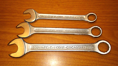 Penens Corp Chicago SAE Combination Wrench Set Vintage Tools USA Made $20.97