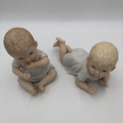 Piano Babies Lefton Christopher Collection 1982 03269 Crawling Sitting Set of 2 $26.95