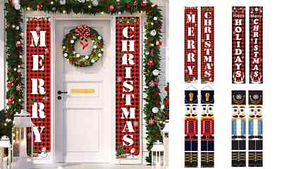 Christmas Door Banners Porch Sign Decoration $9.99