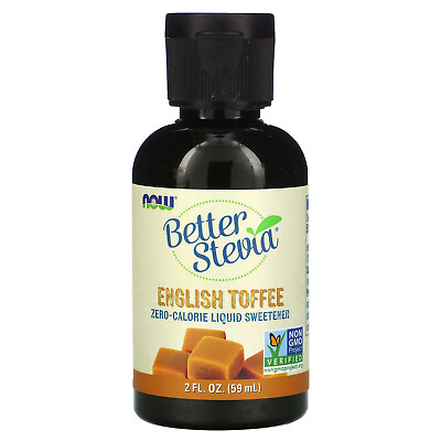 Now Foods BETTER STEVIA ENGLISH TOFFEE 2 fl oz Zero Calorie Liquid Sweetener $12.49