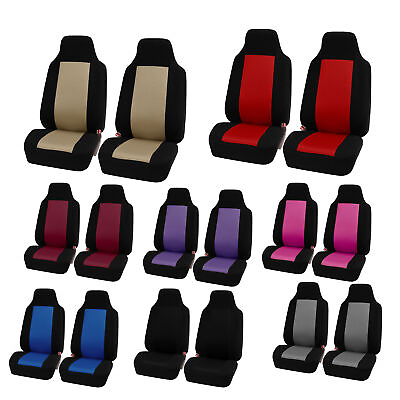 Classic Two Tone Universal Seat Covers Fit For Car Truck SUV Van Front Seats $26.99