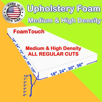 Upholstery Foam Seat Cushion Replacement Sheets variety Regular Cut by FoamTouch $109.99