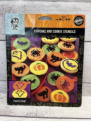 Vtg Wilton Halloween Fall Cupcake Cookie Stencils Baking New $5.99