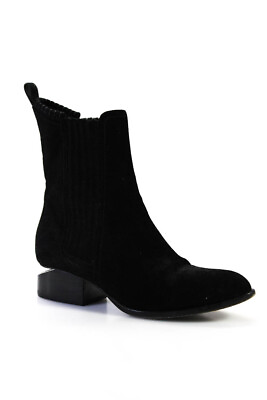 Alexander Wang Womens Cutout Block Heel Ankle Boots Black Suede Size 39 9 $120.01