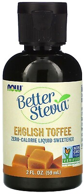 NOW Foods Better Stevia Liquid Sweetener English Toffee 2 fl oz Liq FREE SHIP $9.88