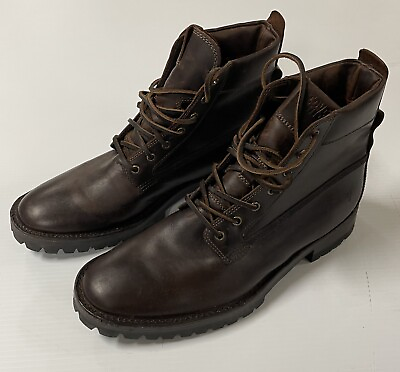 Frye Lace Up Boots Brown Leather Size US 10.5 $205.00
