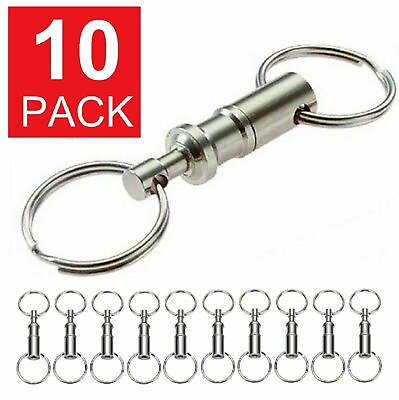10 Pack Detachable Pull Apart Quick Release Keychain Key Rings Key Chain $10.15