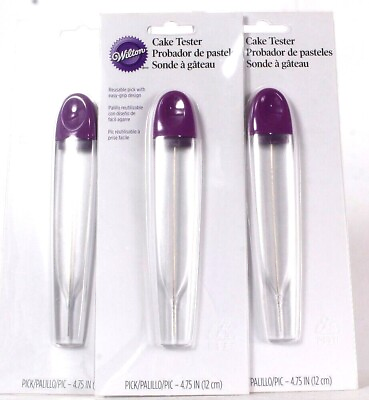 3 Count Wilton Cake Tester Pick With Easy Grip Design 4.75 Inch $23.99