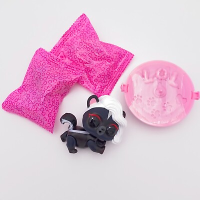 LOL Surprise Black Stripe Skunk Black Tie Pets Color Changer SEALED Accessories $8.75