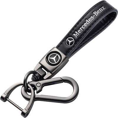 Car MetalLeather Keychain Key Ring Logo Key Chain Accessories for Mercedes Benz $5.99