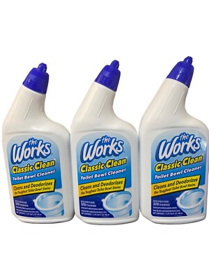 3 PK THE WORKS CLASSIC CLEAN TOILET BOWL CLEANER 24 FL OZ EACH â€¼ï¸�â€¼ï¸� $12.85