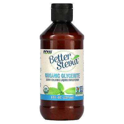 Now Foods Better Stevia Liquid Sweetener Glycerite 8 fl oz 237 ml Alcohol Free $23.74