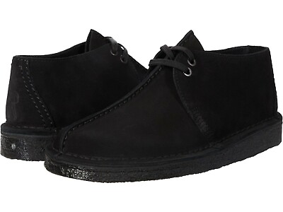 Men#x27;s Shoes Clarks Originals DESERT TREK Suede Lace Up Boots 55486 BLACK $120.00