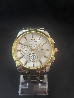 Mens Fashion Sport Wristwatch Classic Two Tone Rosra Casual Quartz $15.25