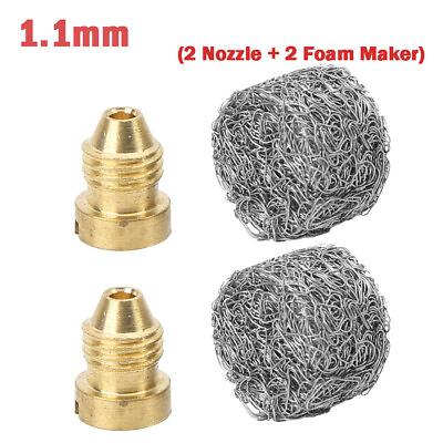 4x 1.1mm Brass Thread Foam Cannon Orifice Nozzle TipsMaker For Snow Foam Lance $9.75